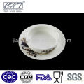 A073 Hot sale white ceramic ashtray with design